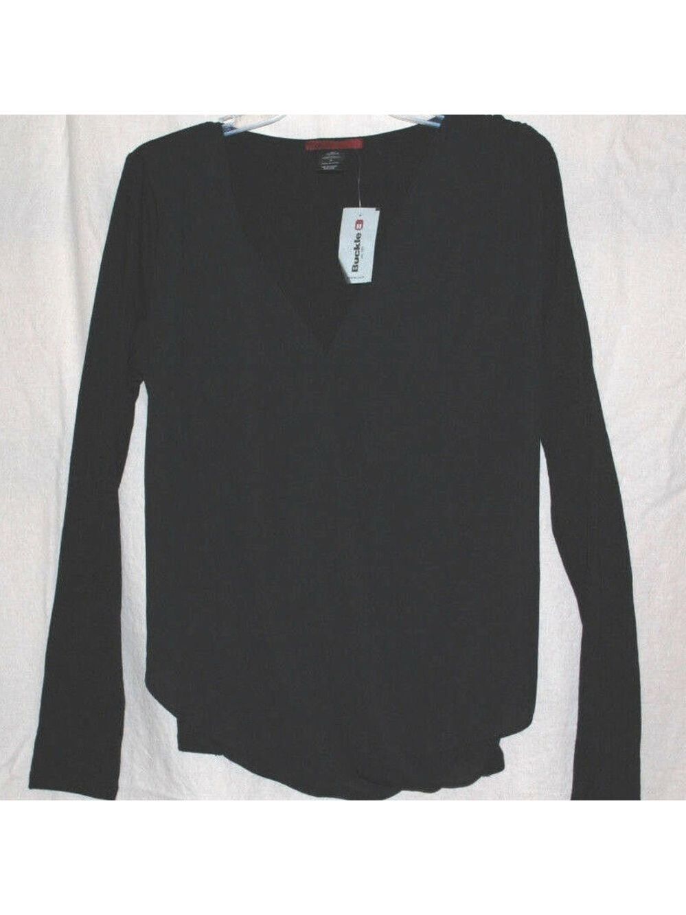 BKE RED Blouse NWT Chiffon V-Neck Long Sleeve